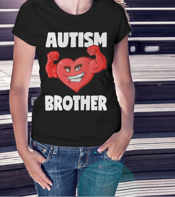 Autism Brother Heart Strong Brothers T-Shirt