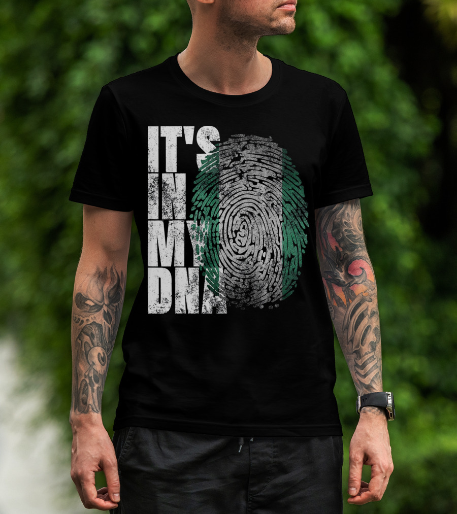 It's In My DNA Nigerian Heritage Fingerprint T-Shirt