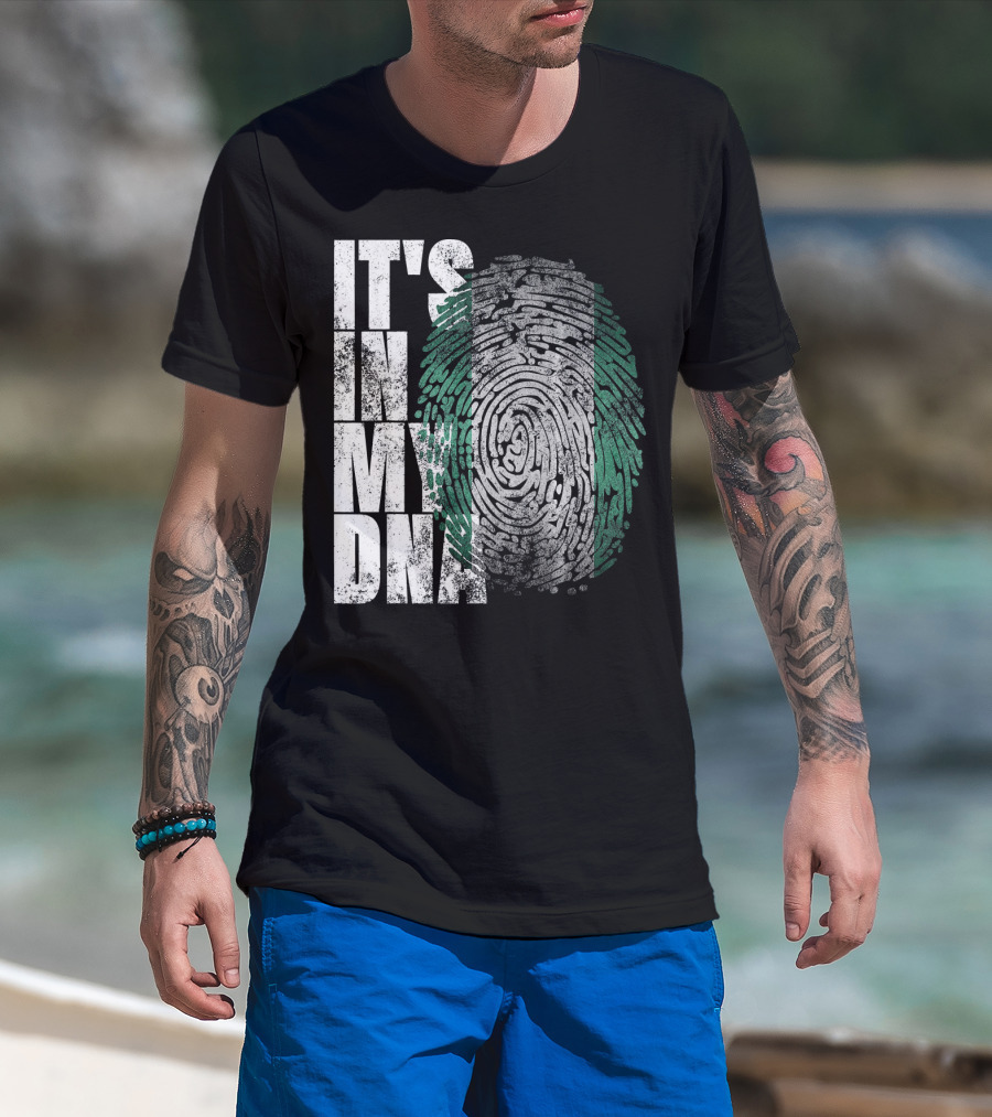 It's In My DNA Nigerian Heritage Fingerprint T-Shirt