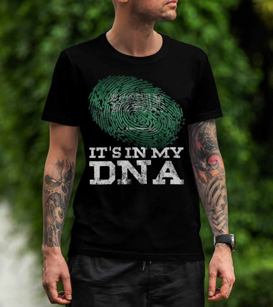 It's In My DNA Saudi Arabian Flag Fingerprint T-Shirt