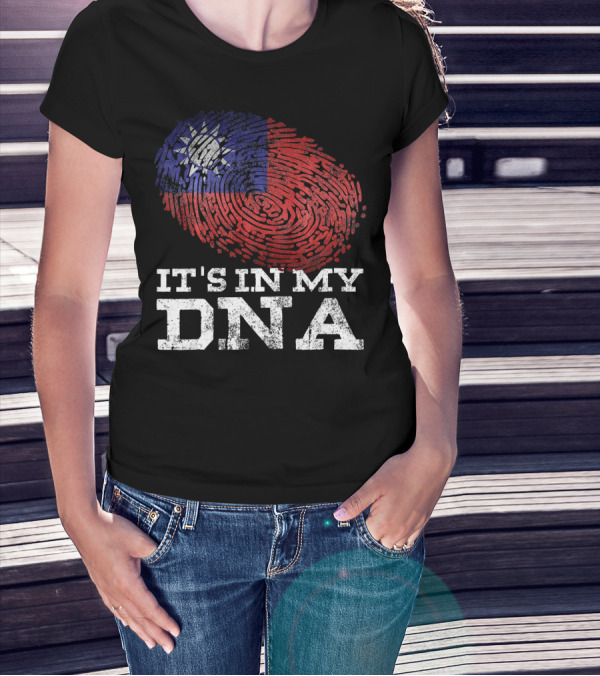 It's In My DNA Taiwanese Proud Asia Fingerprint Flag T-Shirt