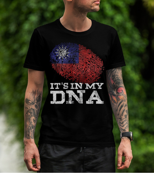 It's In My DNA Taiwanese Proud Asia Fingerprint Flag T-Shirt