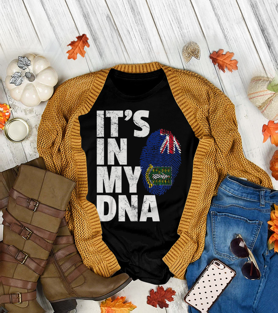 IT'S IN MY DNA British Virgin Islands Flag Fingerprint T-Shirt