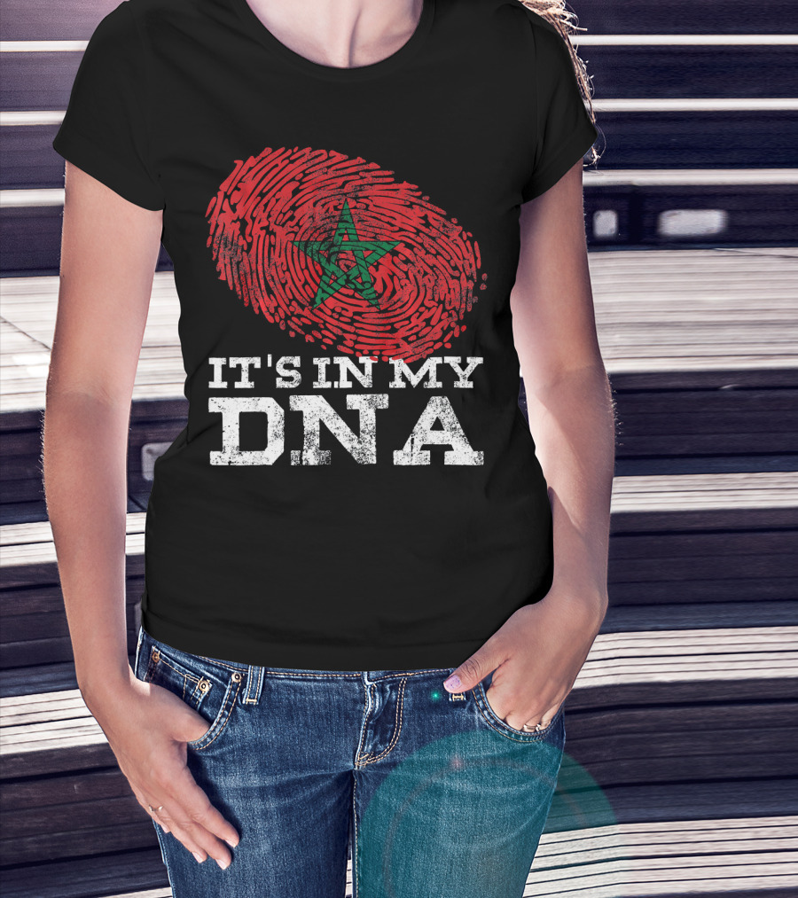 IT'S IN MY DNA Moroccan Moorish Fingerprint T-Shirt