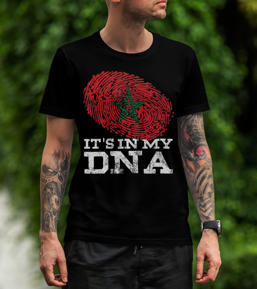 IT'S IN MY DNA Moroccan Moorish Fingerprint T-Shirt