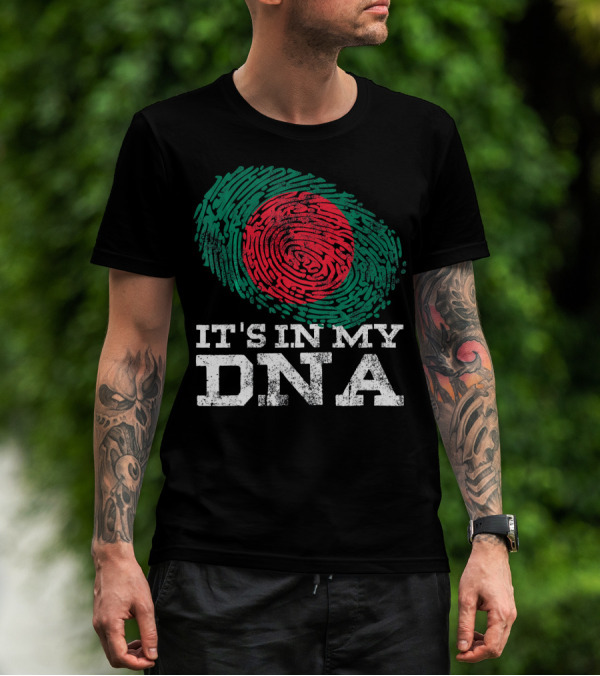 It's In My DNA Bangladesh Fingerprint Flag T-Shirt