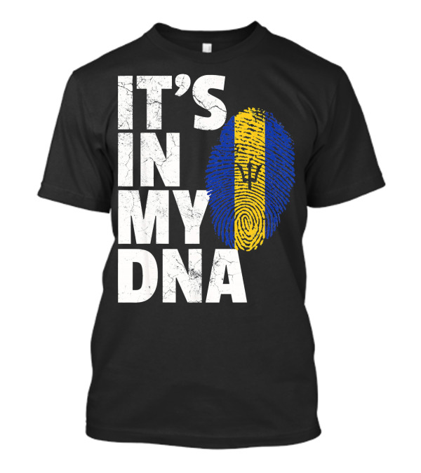 IT'S IN MY DNA Barbados Flag Fingerprint T-Shirt