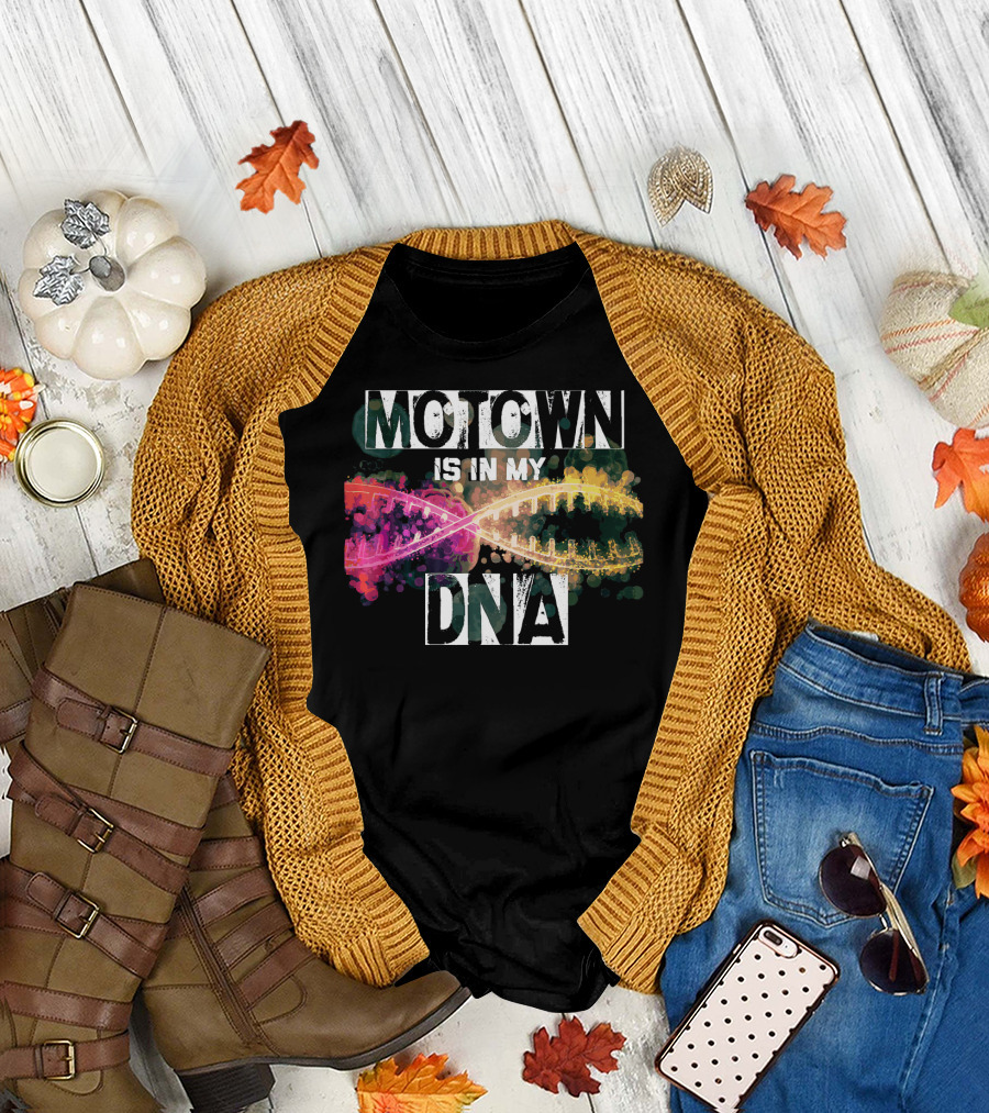 MOTOWN Is In My DNA Colorful DNA Strand T-Shirt