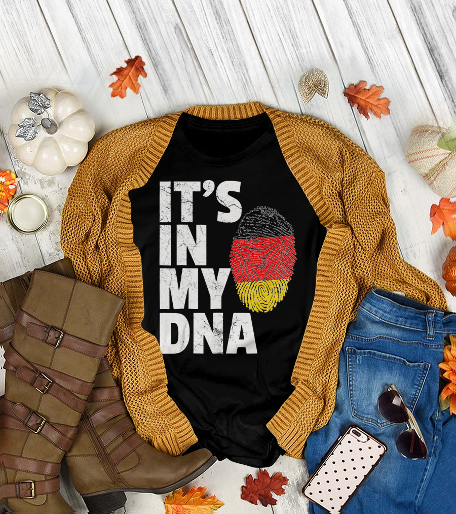 IT'S IN MY DNA German Flag Fingerprint Germany T-Shirt