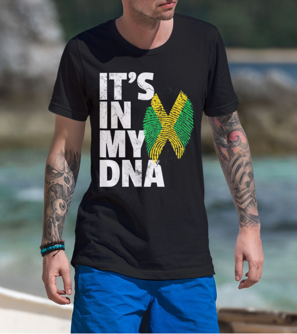 ITS IN MY DNA JAMAICA FLAG JAMAICAN PRIDE T-Shirt