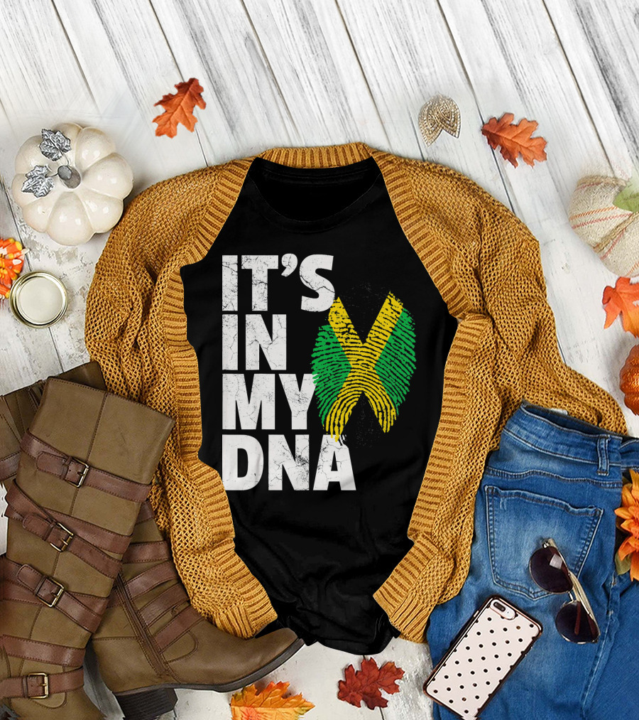 Jamaica Flag It's in My DNA Jamaican Pride Men T-Shirt