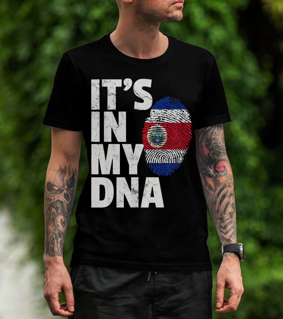 IT'S IN MY DNA Costa Rica Flag Rican Pride T-Shirt