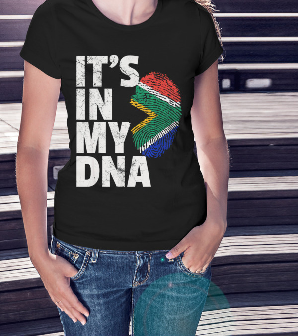 SOUTH AFRICA FLAG FINGERPRINT IT'S IN MY DNA T-Shirt
