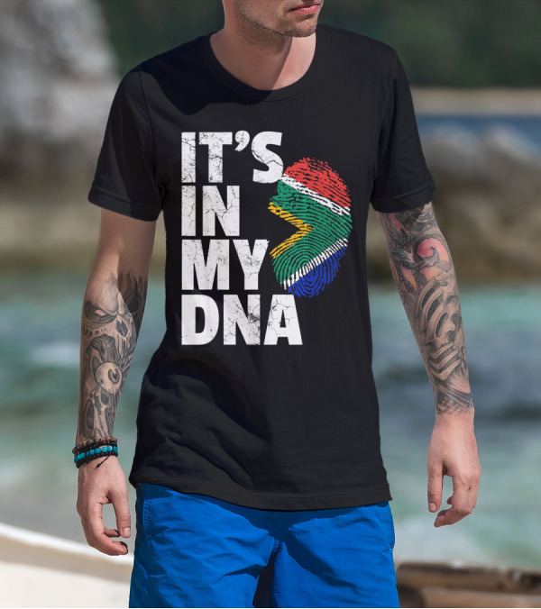 SOUTH AFRICA FLAG FINGERPRINT IT'S IN MY DNA T-Shirt