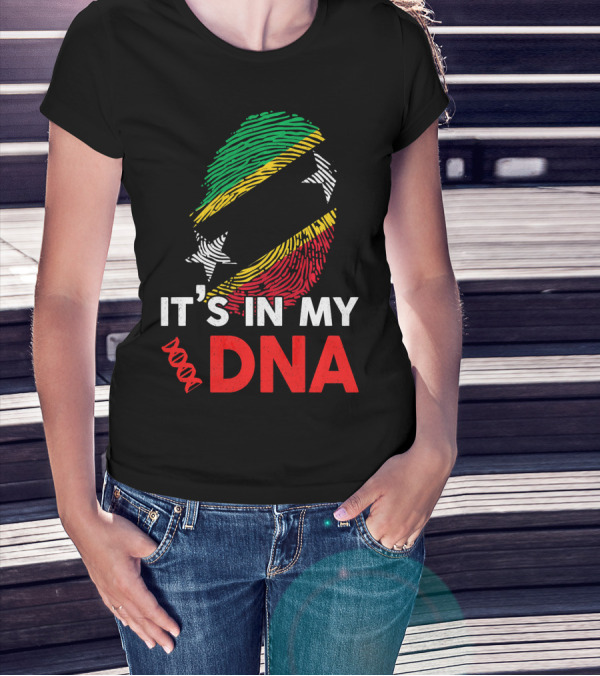 St Kitts And Nevis Fingerprint It's In My DNA T-Shirt