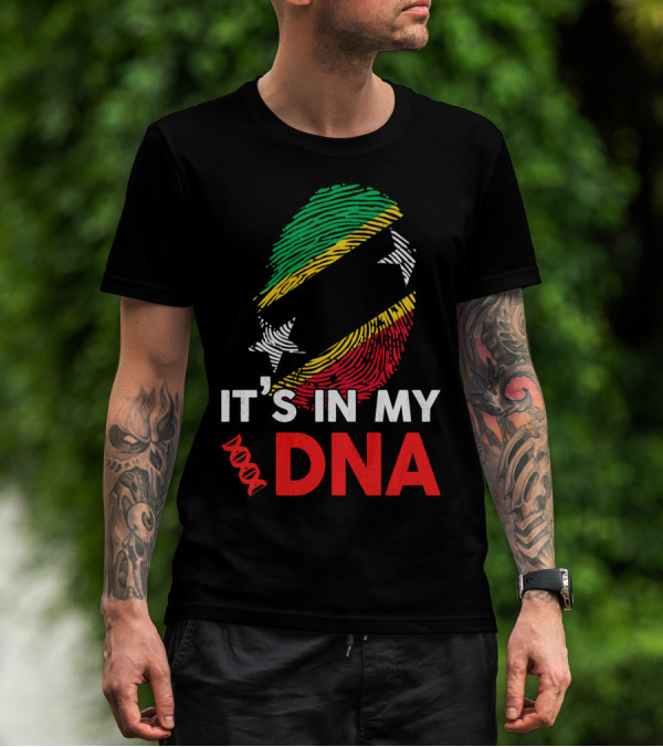 St Kitts And Nevis Fingerprint It's In My DNA T-Shirt