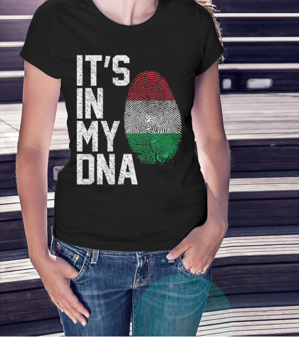 It's In My DNA Italian Italy Flag Fingerprint T-Shirt