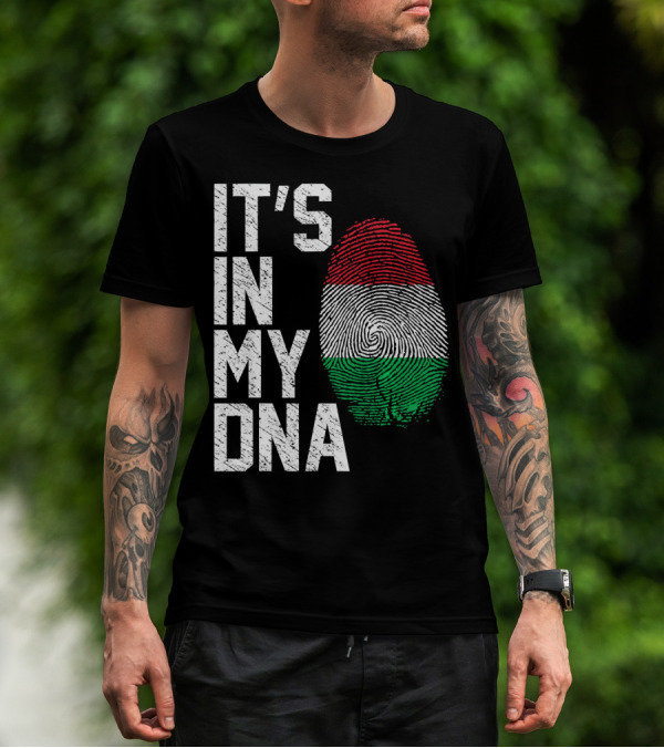 It's In My DNA Italian Italy Flag Fingerprint T-Shirt
