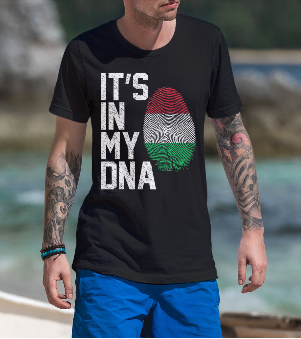 It's In My DNA Italian Italy Flag Fingerprint T-Shirt