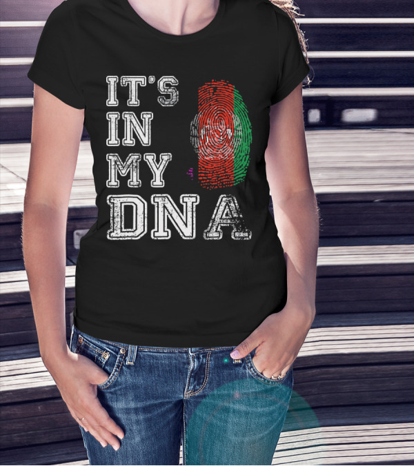 IT'S IN MY DNA Afghanistan Flag Fingerprint T-Shirt