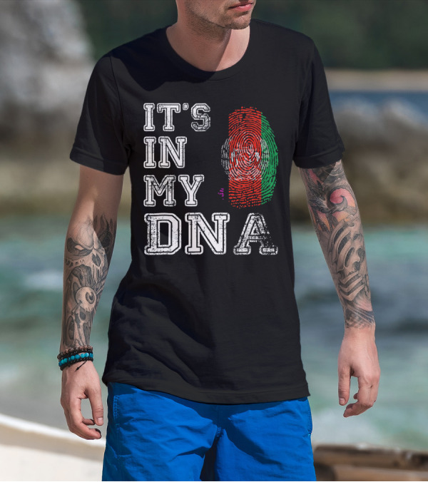 IT'S IN MY DNA Afghanistan Flag Fingerprint T-Shirt