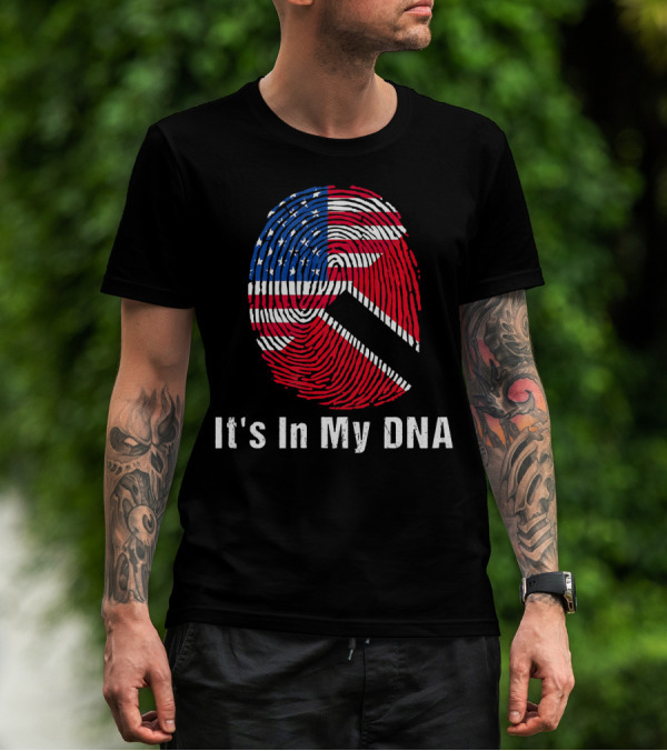 It's In My DNA Trinidad Tobago Flag USA Flag T-Shirt