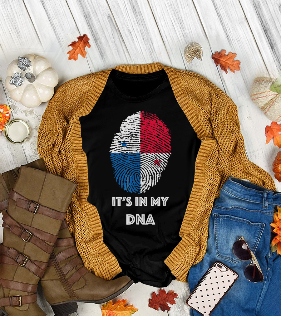 Panama Flag Fingerprint It's In My DNA T-Shirt