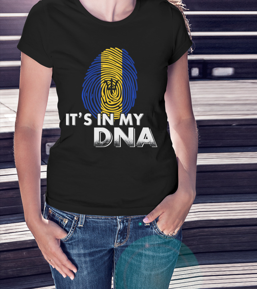 Barbados It's In My DNA Fingerprint Flag T-Shirt