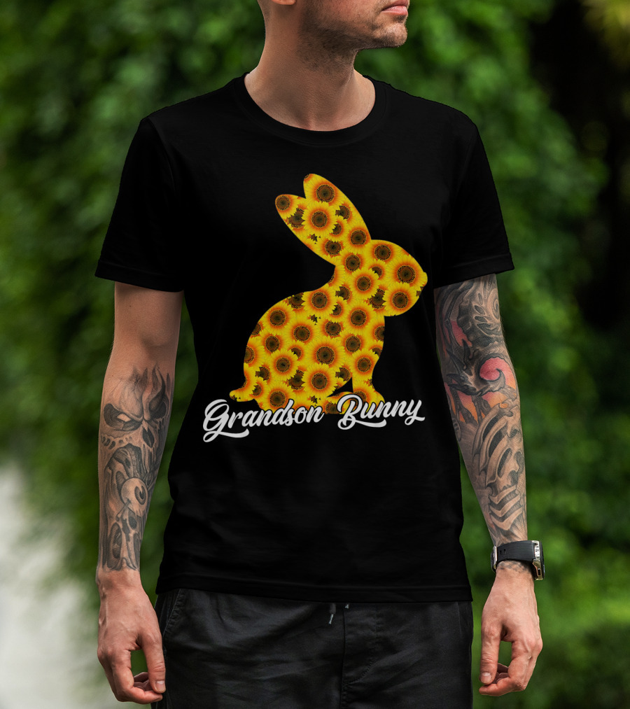 Grandson Bunny Sunflower Floral T-Shirt