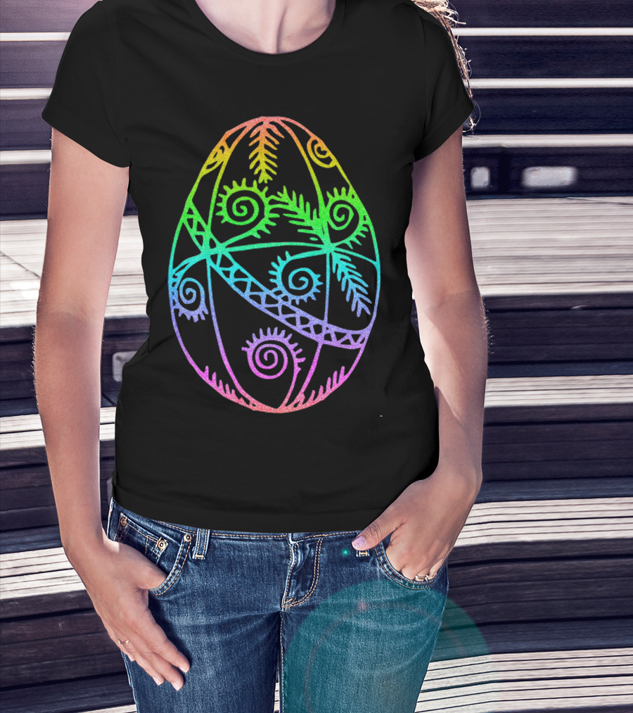 Easter Egg Rainbow Color Spiral T-Shirt