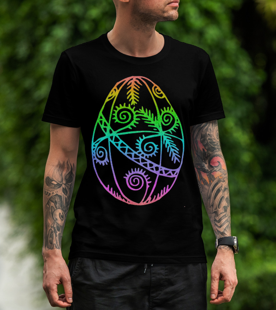 Easter Egg Rainbow Color Spiral T-Shirt