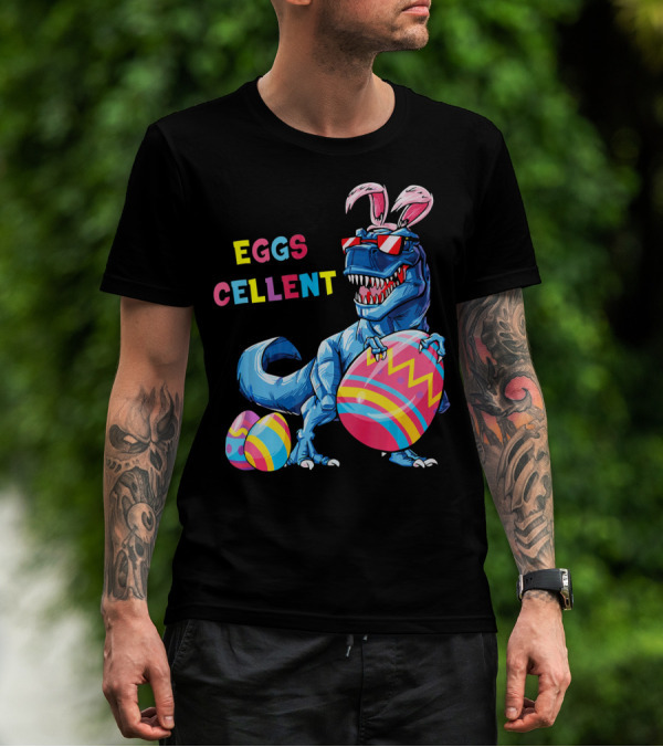 Eggscellent Easter Bunny Dinosaur Rex T-Shirt