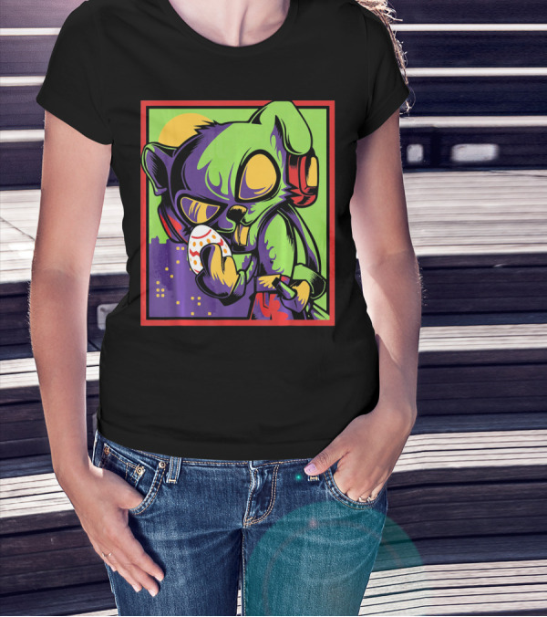 Easter Bunny Rabbit Egg Neon Pop T-Shirt