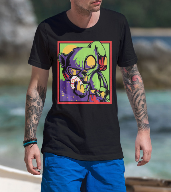 Easter Bunny Rabbit Egg Neon Pop T-Shirt