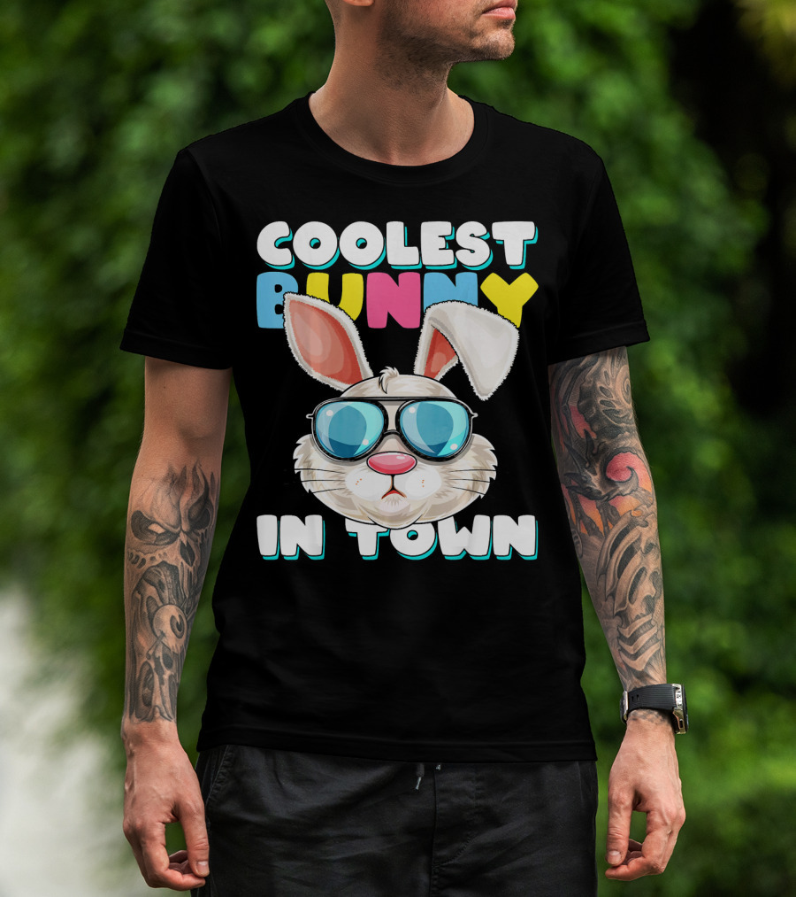 Coolest Bunny In Town Easter Bunny Costume T-Shirt