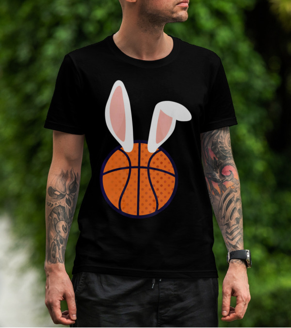 Basketball Bunny Ears Easter Slam Dunk Fun T-Shirt
