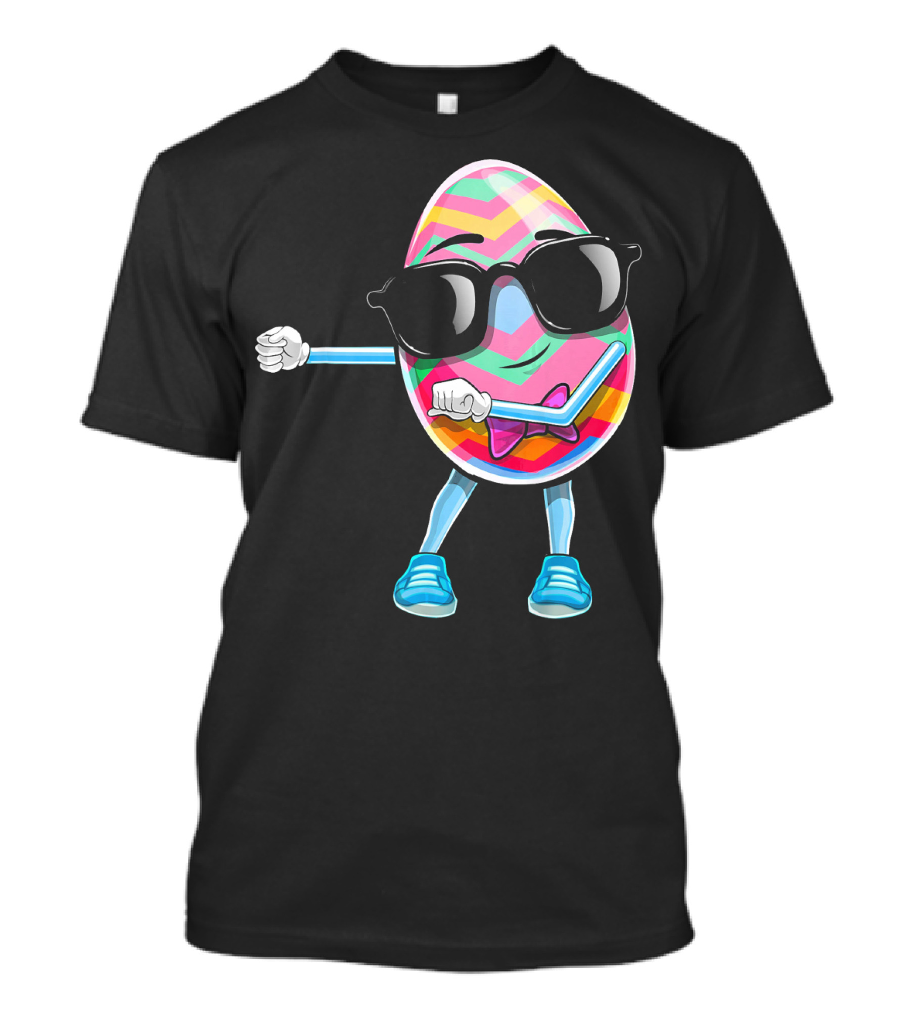 Flossing Easter Egg Kids Funny Dance With Sunglasses T-Shirt