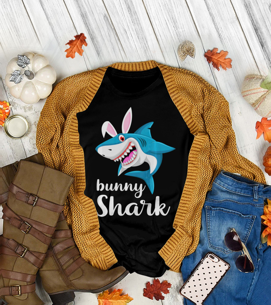 Bunny Shark Easter Yout T-Shirt