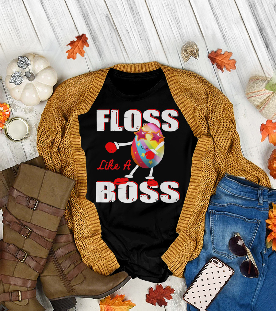 Floss Like A Boss Rainbow Star Egg T-Shirt