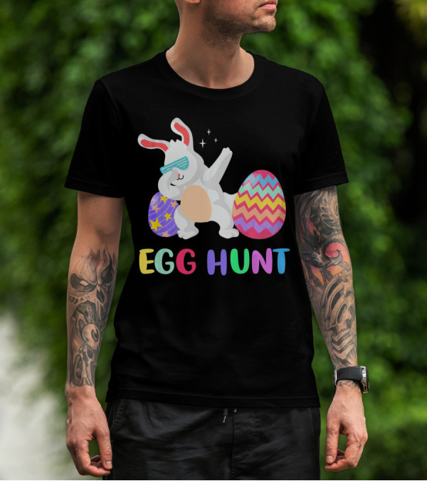 Easter Bunny Dabbing Egg Hunt Funny Easter T-Shirt
