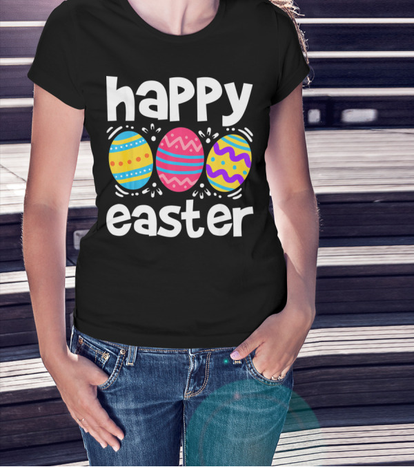 Happy Easter Colorful Eggs T-Shirt