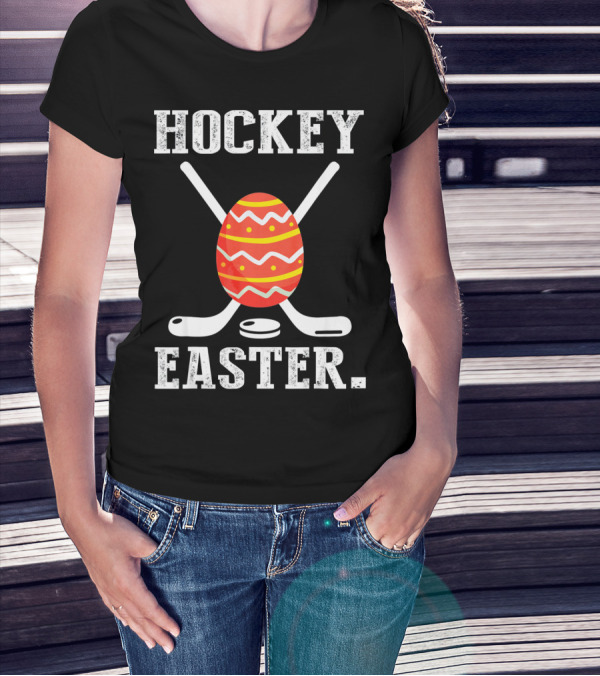 Hockey Easter Egg Crossed Sticks T-Shirt