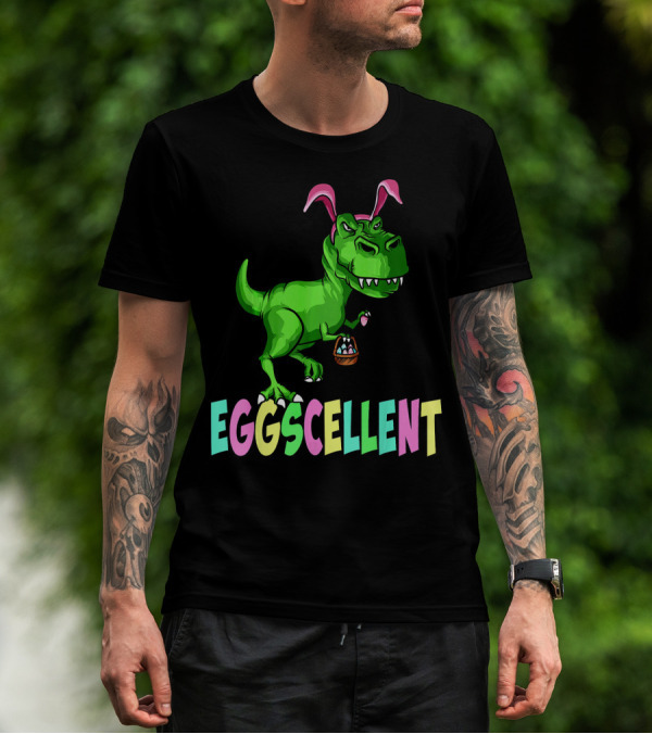 Eggscellent Easter Bunny Dinosaur T-Shirt