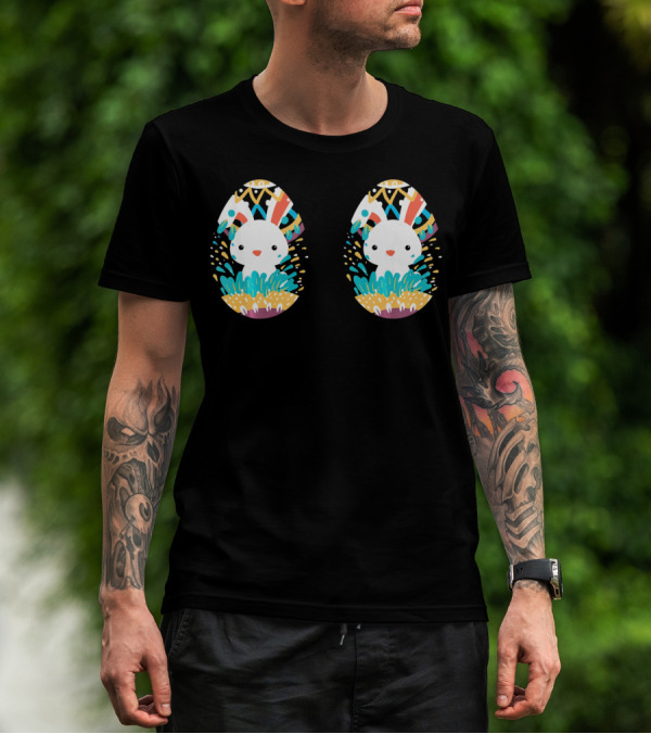 Easter Day Colorful Rabbit In Decorative Egg T-Shirt