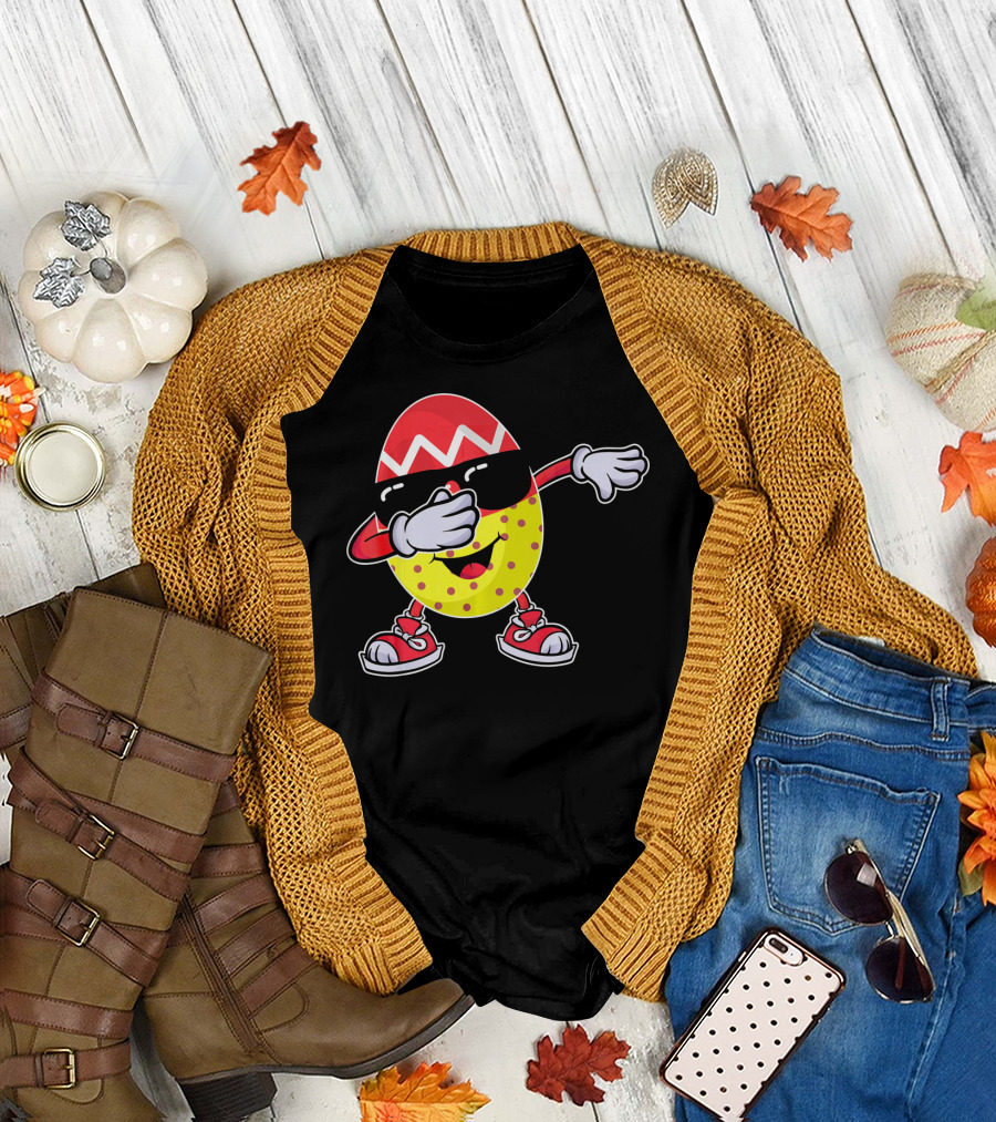 Easter Egg Dabbing Sunglasses and Sneakers T-Shirt