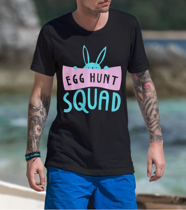 Egg Hunt Squad Easter Bunny Banner T-Shirt
