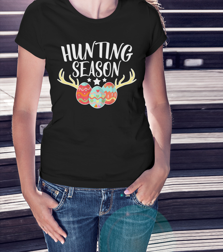 Hunting Season Happy Easter Kids Boys Girl T-Shirt