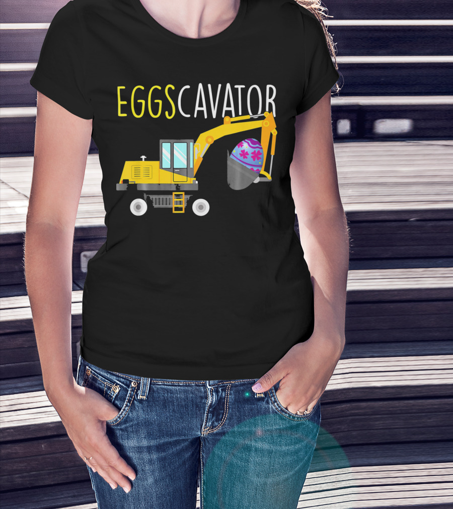 EGGSCAVATOR Funny Dinosaurs T Rex Hates Egg Hunts T-Shirt
