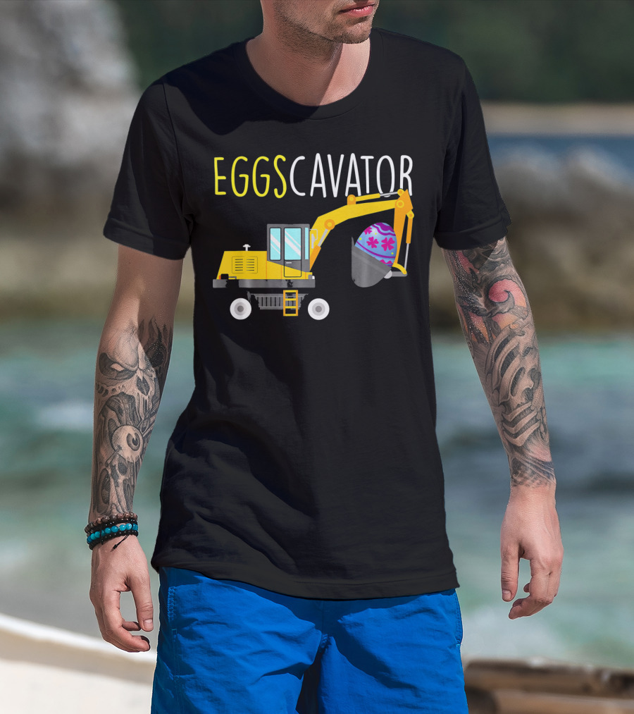EGGSCAVATOR Funny Dinosaurs T Rex Hates Egg Hunts T-Shirt