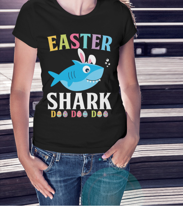 Easter Shark Bunny Do Do Do Kids Toddler T-Shirt